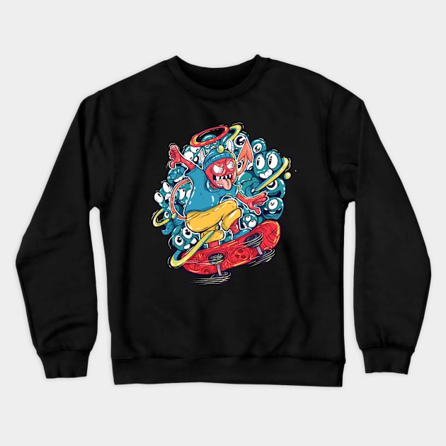 skateboard devil Crewneck Sweatshirt by Harsimran_sain